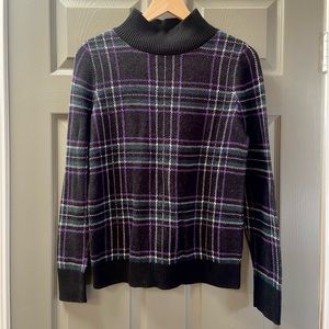 Cozy Plaid Turtleneck Sweater
